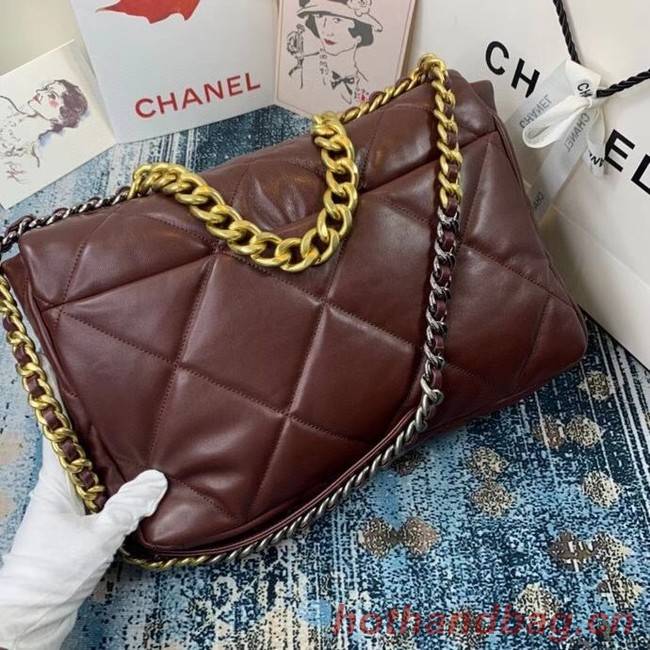 Chanel 19 flap bag AS1162 Burgundy