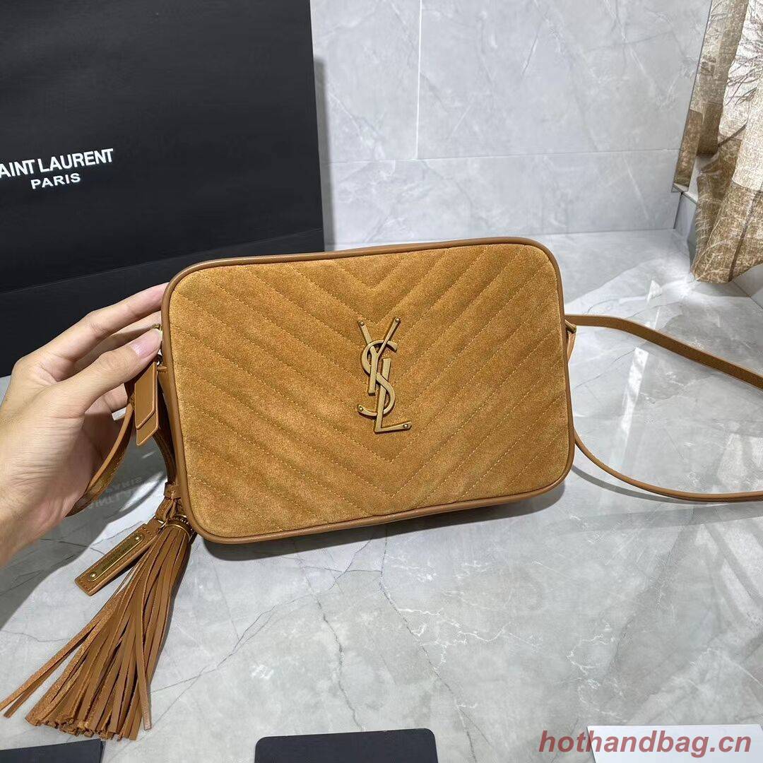 Yves Saint Laurent IN SUEDE AND SMOOTH LEATHER Y520534E Brown