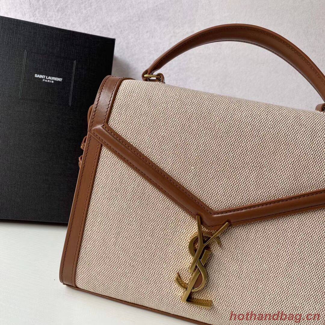 Yves Saint Laurent IN CANVAS AND LEATHER Y650119H Apricot