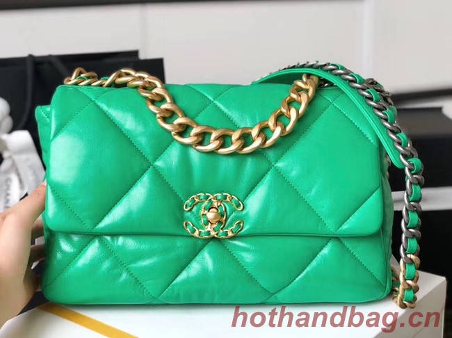 Chanel 19 flap bag AS1160 AS1161 AS1162 green