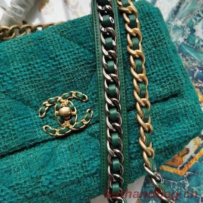 CHANEL 19 Flap Bag AS1160 green