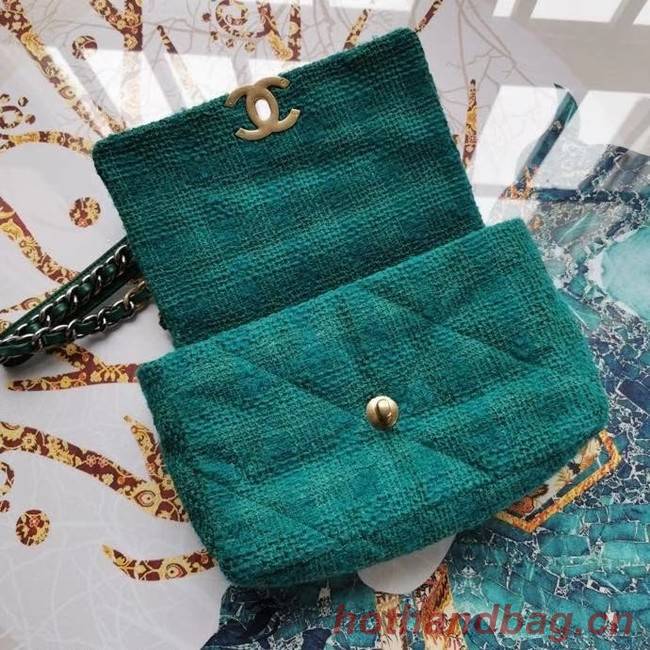 CHANEL 19 Flap Bag AS1160 green