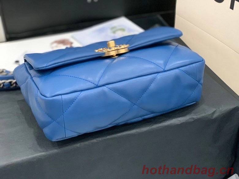 Chanel 19 flap bag AS1160 blue