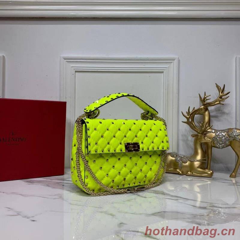 VALENTINO Origianl leather shoulder bag V0122H Pentagram Green