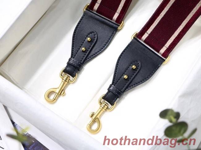 Dior Oblique Embroidered Velvet SHOULDER STRAP S8540CWVF-5 Burgundy