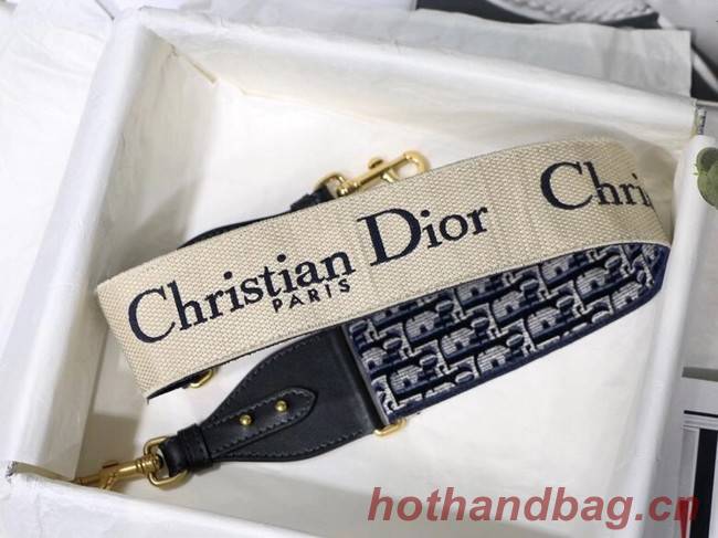 Dior Oblique Embroidered Velvet SHOULDER STRAP S8540CWVF Blue