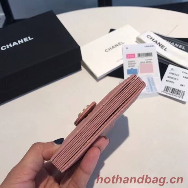 Chanel card holder AS0342 pink