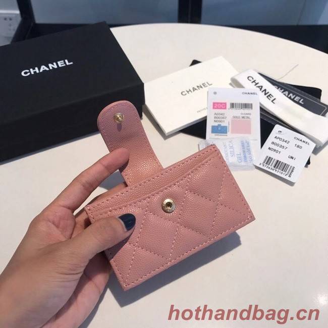 Chanel card holder AS0342 pink