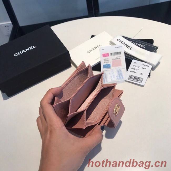 Chanel card holder AS0342 pink