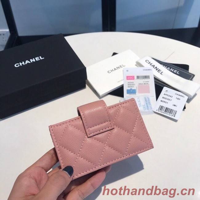 Chanel card holder AS0342 pink