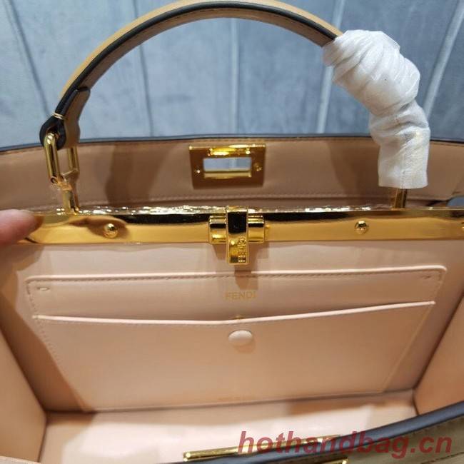 Fendi PEEKABOO ISEEU EAST-WEST leather bag 8BN323A apricot