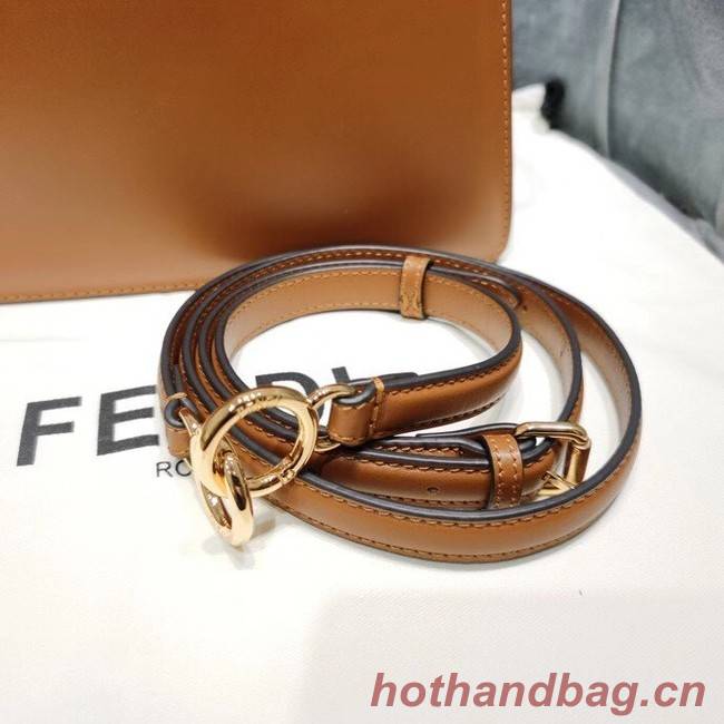 Fendi PEEKABOO ISEEU EAST-WEST leather bag 8BN323A brown