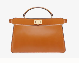 Fendi PEEKABOO ISEEU EAST-WEST leather bag 8BN323A brown