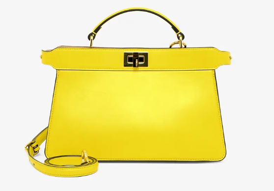 Fendi PEEKABOO ISEEU EAST-WEST leather bag 8BN323A yellow 