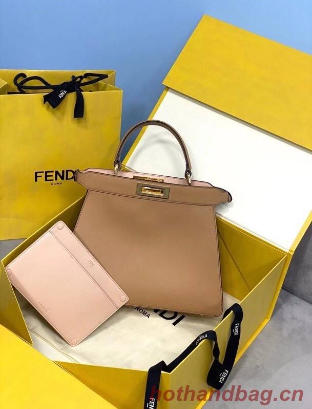 Fendi PEEKABOO ISEEU MEDIUM leather bag 70193 apricot