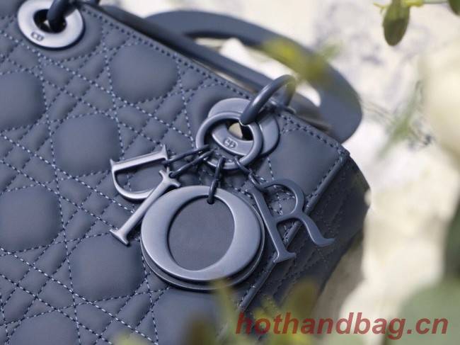 LADY DIOR MY ABCDIOR BAG Dark Denim Blue Ultramatte Cannage Calfskin M0538SLOI