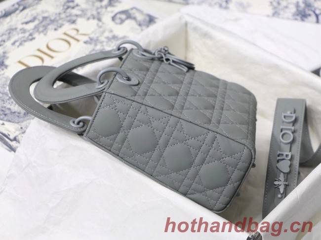 LADY DIOR MY ABCDIOR BAG Gray Ultramatte Cannage Calfskin M0538SLOI