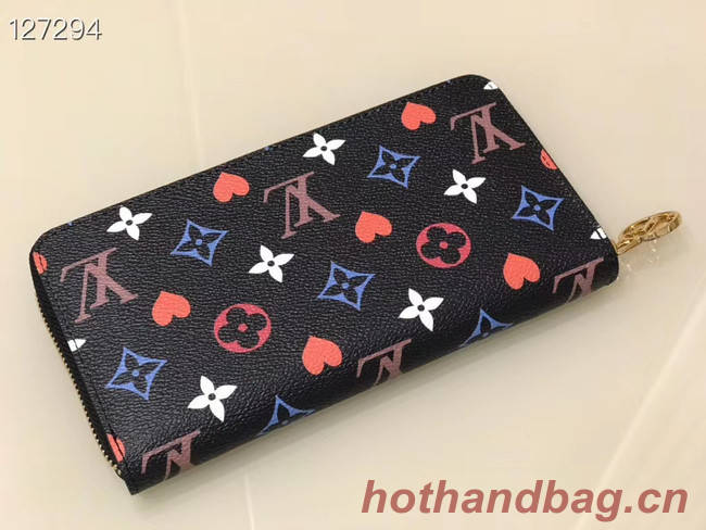 Louis Vuitton GAME ON ZIPPY WALLET M80323 black