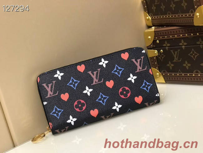 Louis Vuitton GAME ON ZIPPY WALLET M80323 black