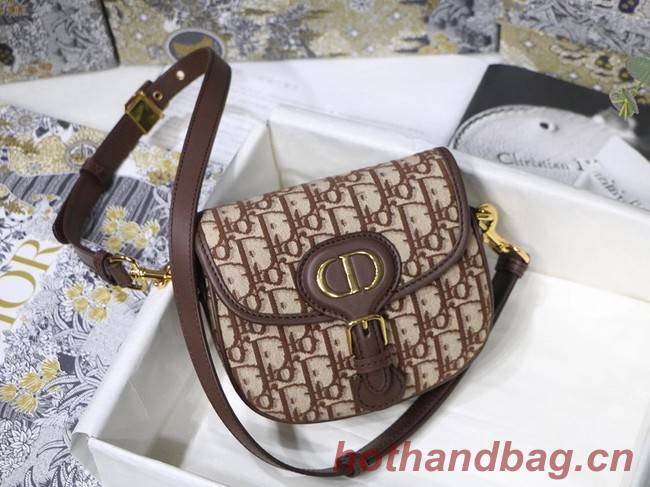 SMALL DIOR BOBBY BAG Brown Dior Oblique Jacquard M9317U