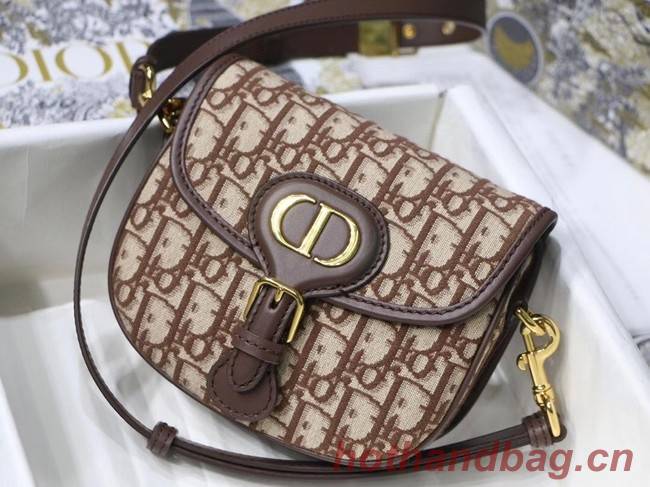 SMALL DIOR BOBBY BAG Brown Dior Oblique Jacquard M9317U