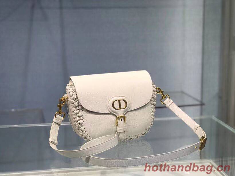 MEDIUM DIOR BOBBY BAG Latte Grained Grained Calfskin with Whipstitched Seams M9319UB