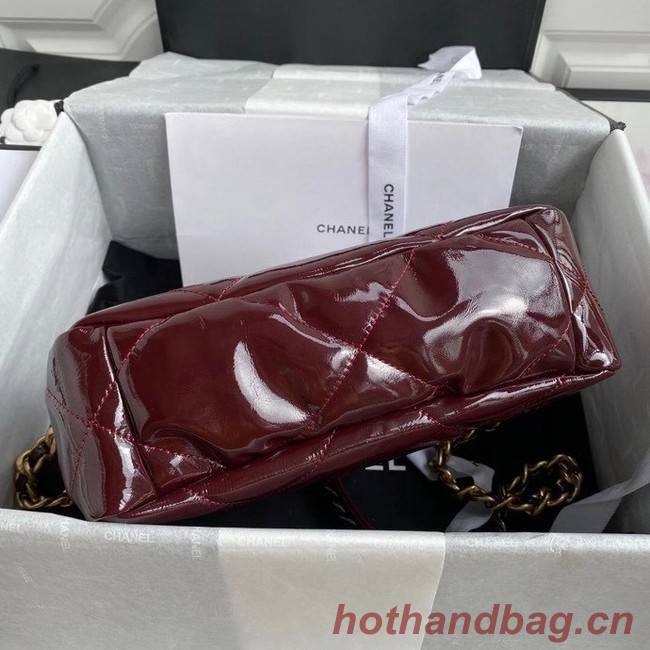 chanel 19 flap bag AS1160  Burgundy