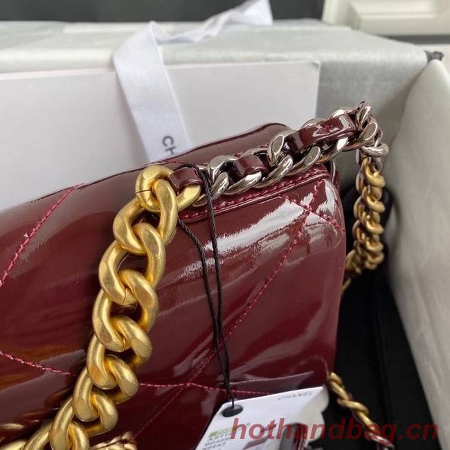 chanel 19 flap bag AS1160  Burgundy