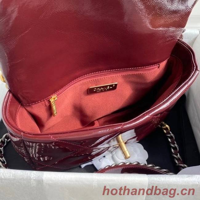 chanel 19 flap bag AS1160  Burgundy