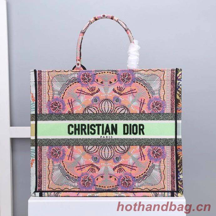 DIOR BOOK TOTE Multicolor Tie & Dior Embroidery M1286