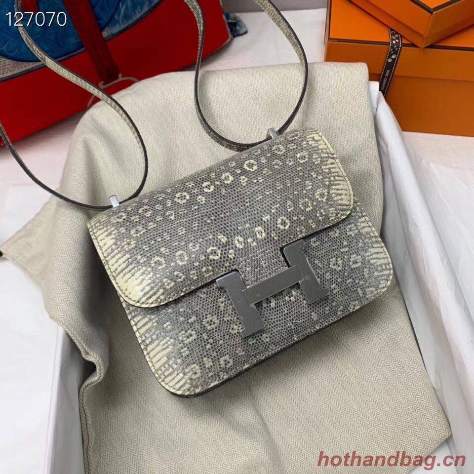 Hermes Constance Bag Togo Origianl Lizard Leather H9999 Gray