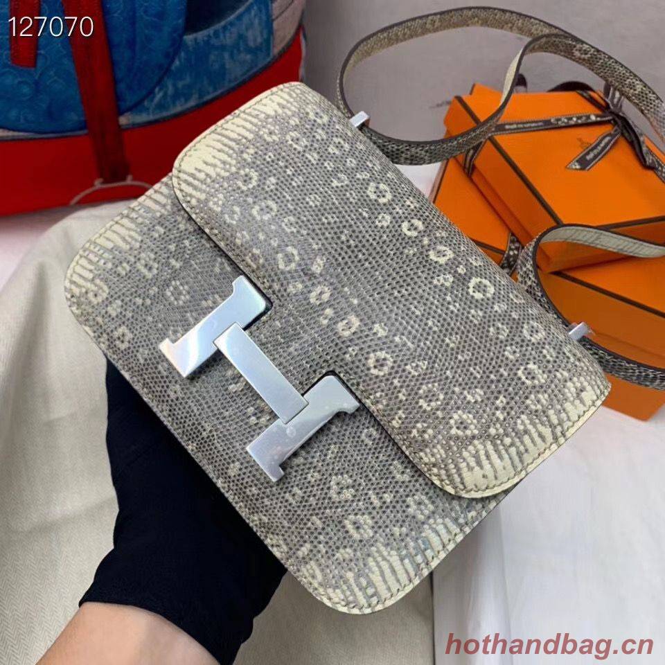 Hermes Constance Bag Togo Origianl Lizard Leather H9999 Gray