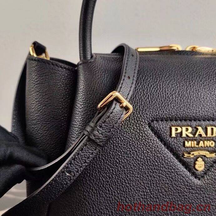 Prada Deer skin bag tote 1BC145 black