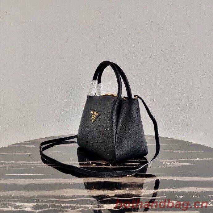 Prada Deer skin bag tote 1BC145 black