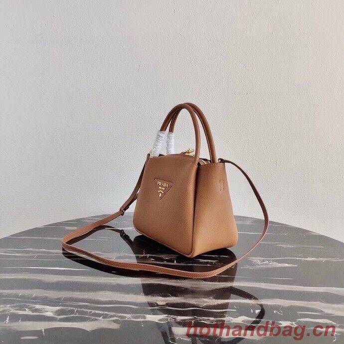 Prada Deer skin bag tote 1BC145 brown