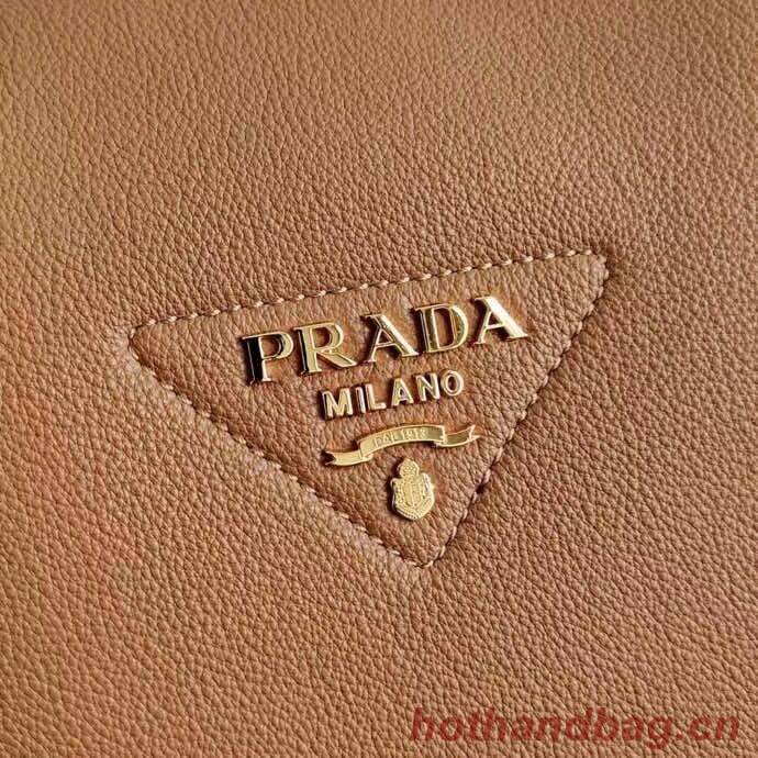 Prada Deer skin bag tote 1BC145 brown