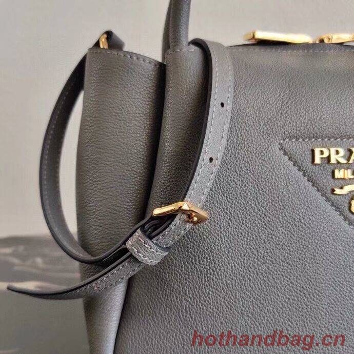 Prada Deer skin bag tote 1BC145 grey