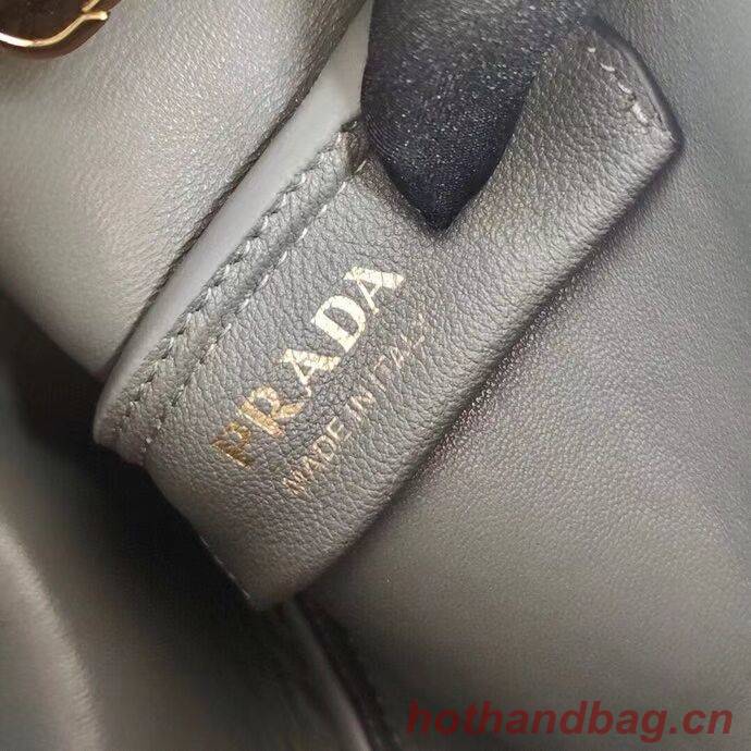 Prada Deer skin bag tote 1BC145 grey