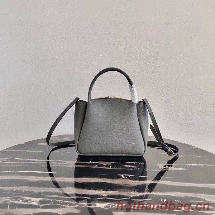 Prada Deer skin bag tote 1BC145 grey