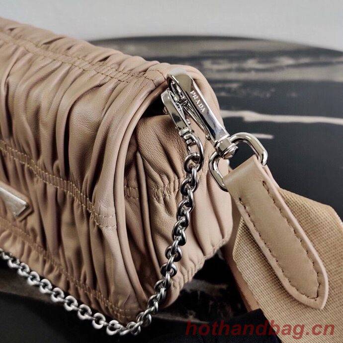 Prada Gaufre nappa leather shoulder bag 1BD289 Biscuits