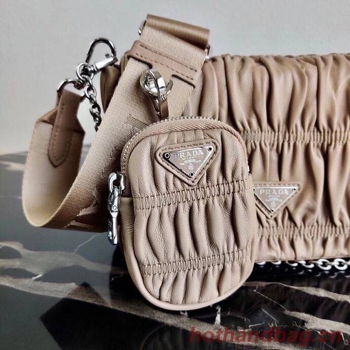 Prada Gaufre nappa leather shoulder bag 1BD289 Biscuits