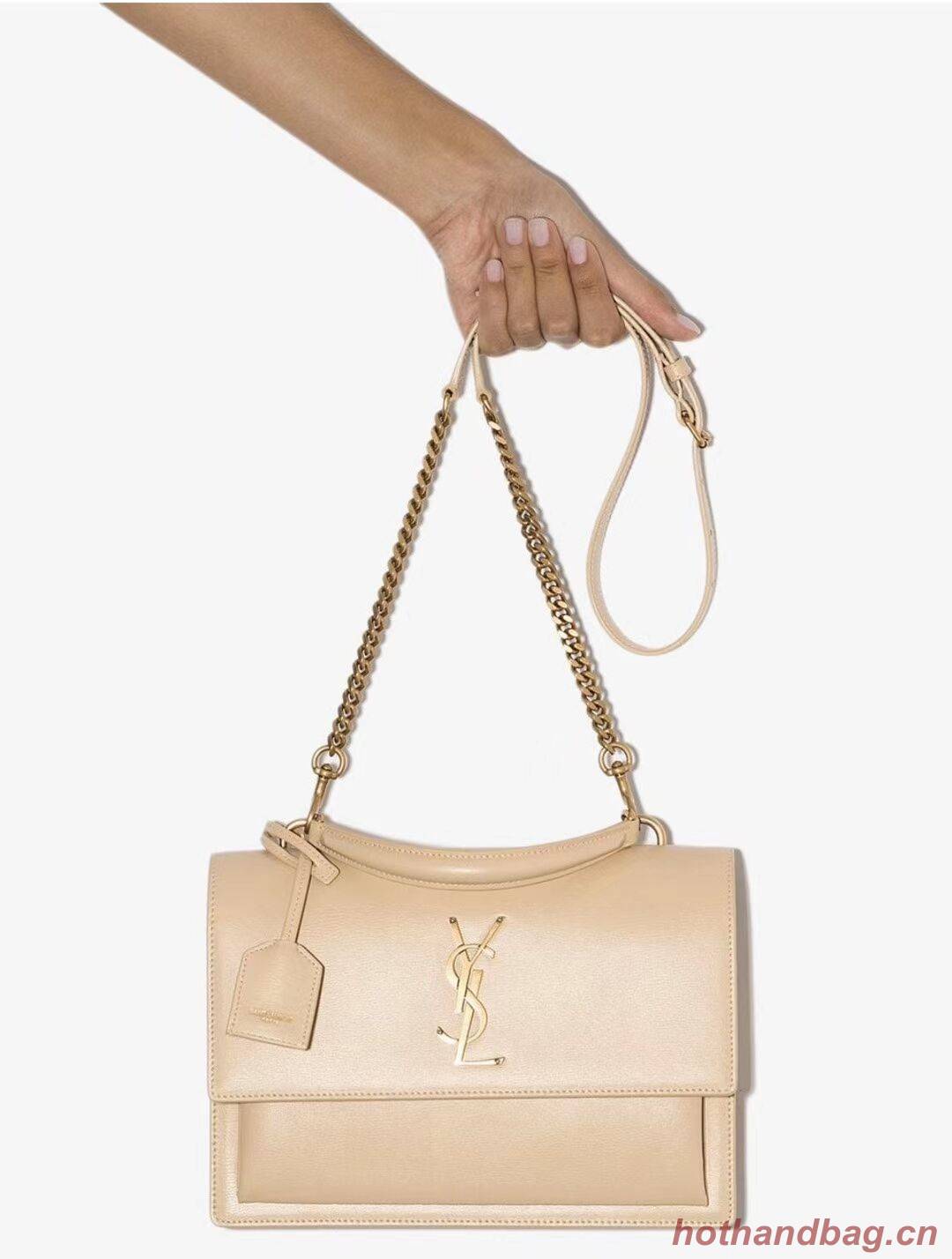 Yves Saint Laurent Calfskin Leather Tote Bag Y634723 Beige