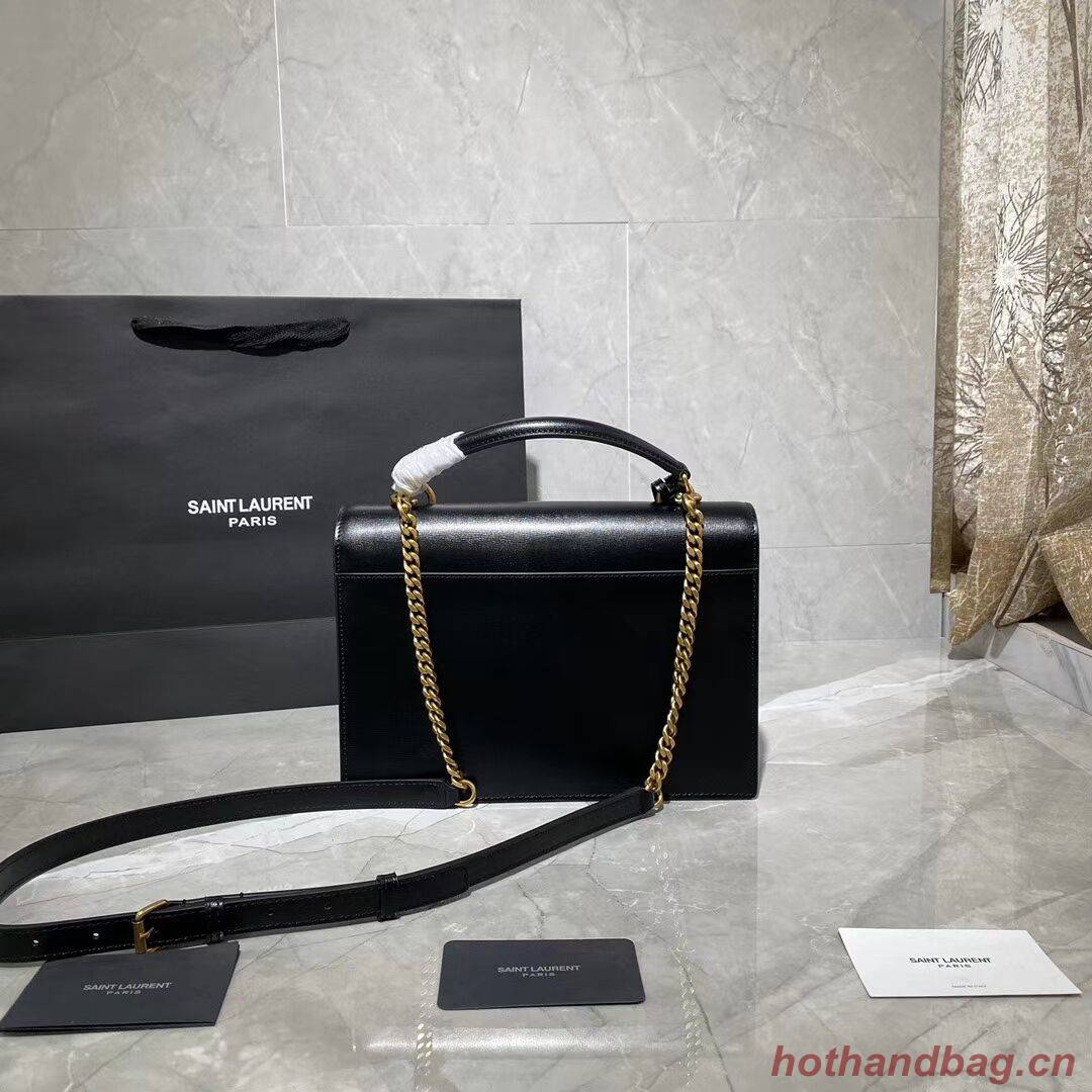 Yves Saint Laurent Calfskin Leather Tote Bag Y634723 black