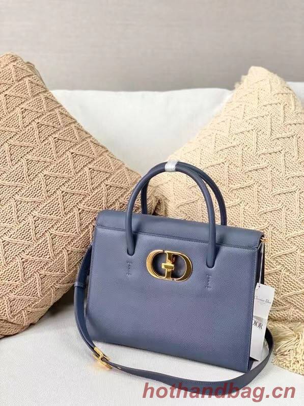 DIOR MEDIUM ST HONORE TOTE Grained Calfskin M9321UMBA blue