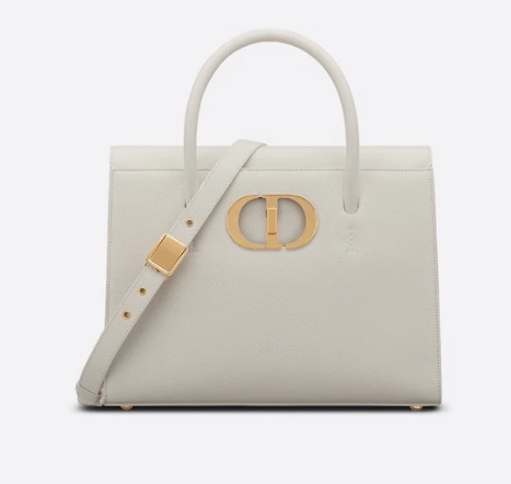 DIOR LARGE ST HONORE TOTE Grained Calfskin M9306UBAE WHITE