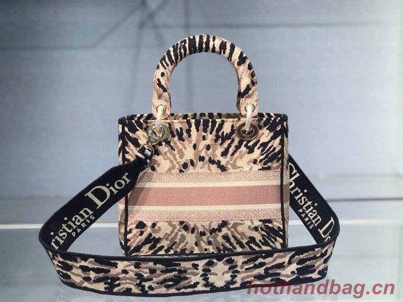 DIOR MEDIUM LADY D-LITE BAG Multicolor Tie & Dior Embroidery M0565OJA