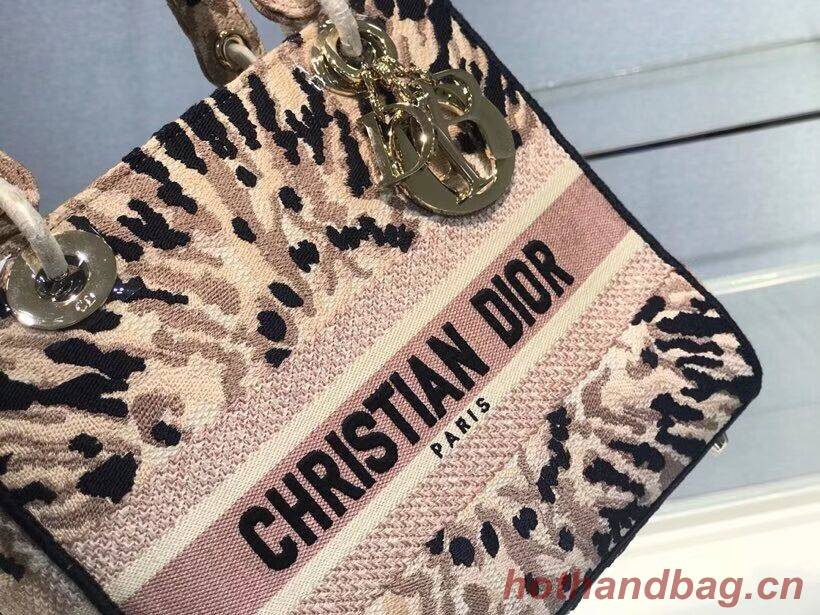 DIOR MEDIUM LADY D-LITE BAG Multicolor Tie & Dior Embroidery M0565OJA