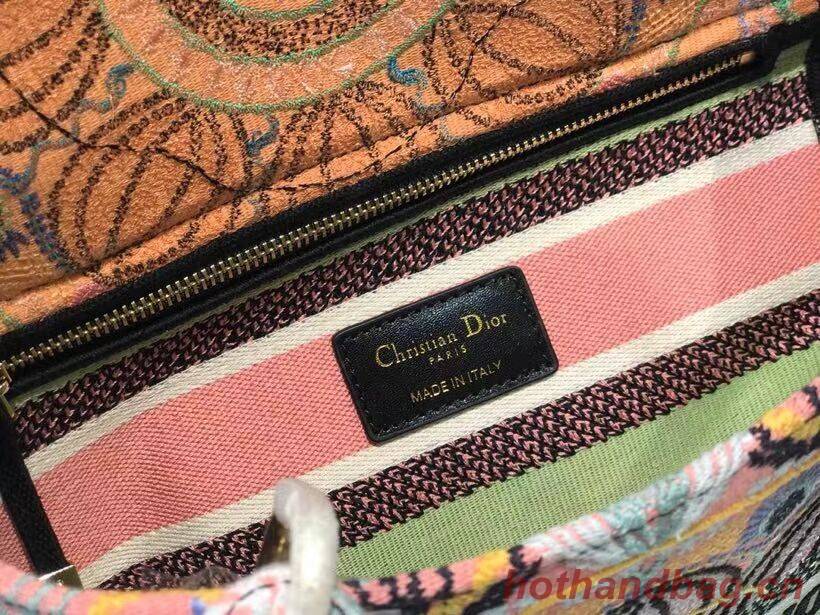 DIOR MEDIUM LADY D-LITE BAG Multicolor Tie & Dior Embroidery M0565OJb