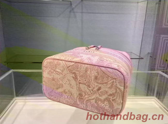  Dior Toile de Jouy Embroidery DIORTRAVEL VANITY CASE S5480V pink