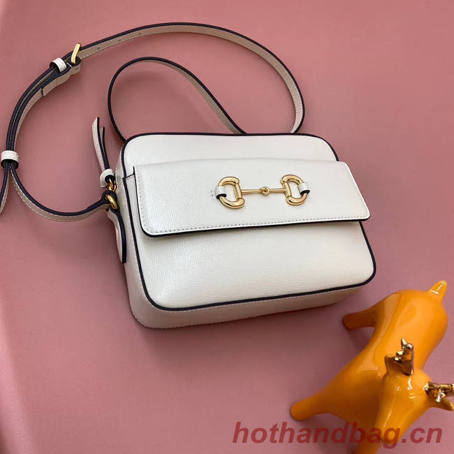 Gucci Horsebit 1955 small shoulder bag 645454 White